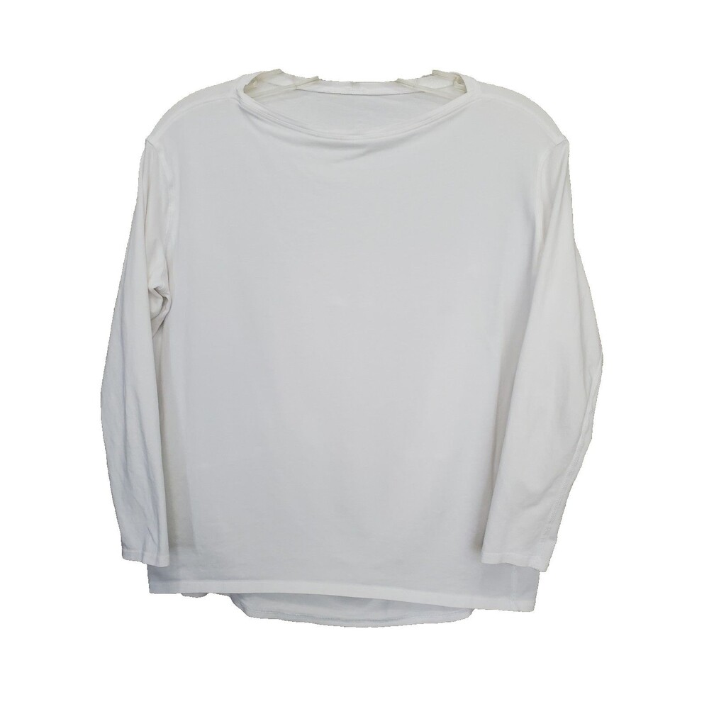Lululemon Women's Back In Action Boat Neck Shirt Size 14 White